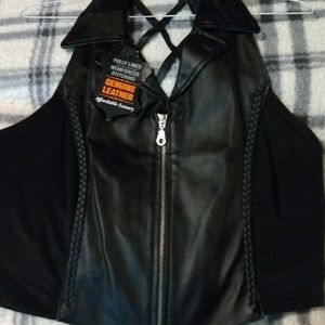 Women's leather vest